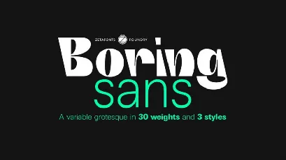 Boring Sans Family font