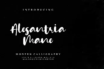 Alesantria Mane font