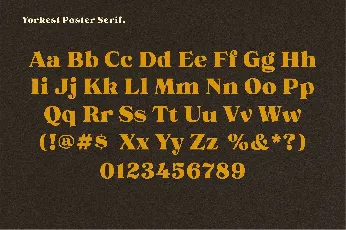 Ns Yorkest Poster font