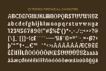 CS Tropica font