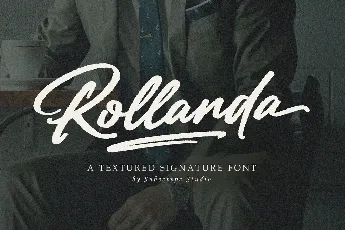 Rollanda Textured Signature Script font