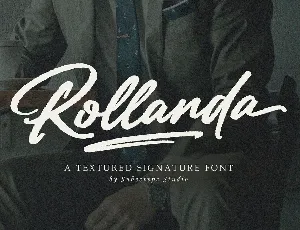 Rollanda Textured Signature Script font