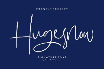 Hugesnow Signature font