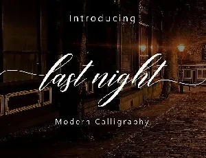 Last Night Script font