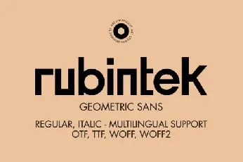 Rubintek font