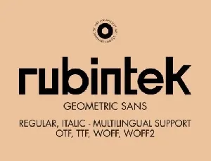 Rubintek font