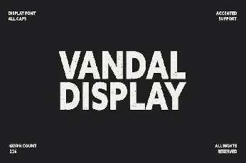 Vandal Display font