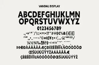 Vandal Display font