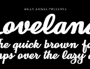 Loveland font