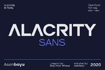 Alacrity Sans Family font