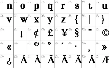 Mechanized font