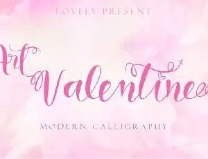 Art Valentine Calligraphy font