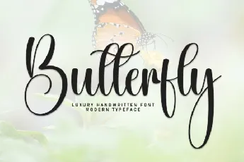 Butterfly Calligraphy Typeface font