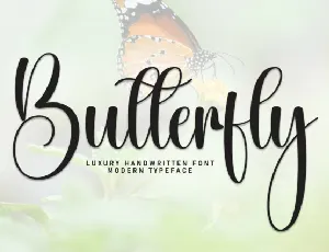 Butterfly Calligraphy Typeface font