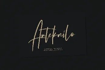 Arteknilo Signature Script font