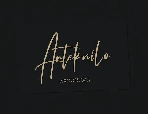 Arteknilo Signature Script font