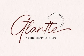 Glantte font