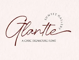 Glantte font