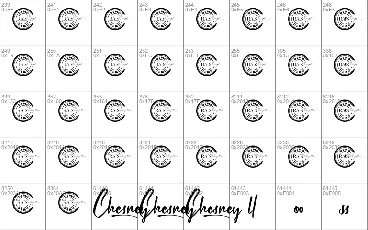 Chesney Demo font