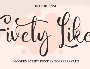 Fivety Likes font