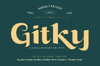 Gitky Trial font