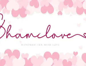 Shamilove Handwritten font