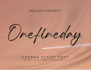 Onefineday font