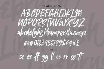 Linebrush font