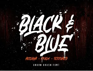 Black & Blue Brush font