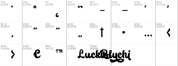 Luckie Bluchi font