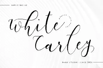 White Carley Calligraphy font