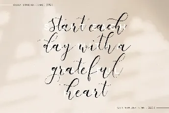 White Carley Calligraphy font