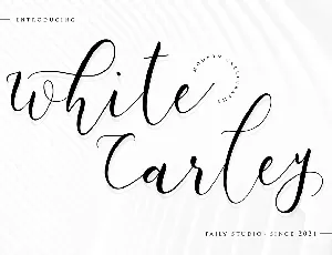 White Carley Calligraphy font