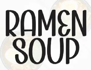 Ramen Soup Display font