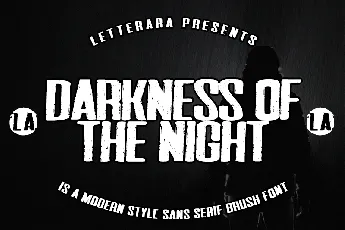 Darkness of the night font