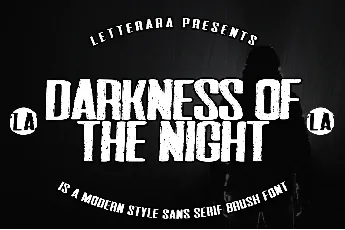 Darkness of the night font