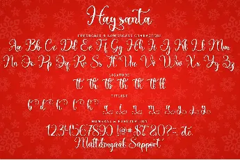 Hay Santa - Personal Use font