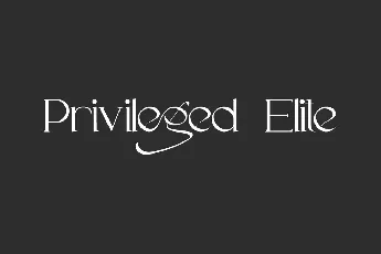 PrivilegedElite Demo font