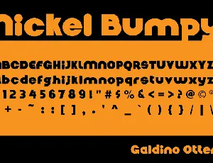 Nickel Bumpy font