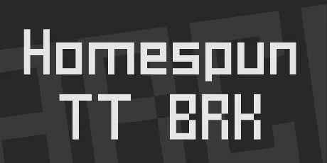 Homespun TT BRK font