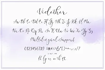 Violether Calligraphy font