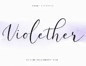 Violether Calligraphy font