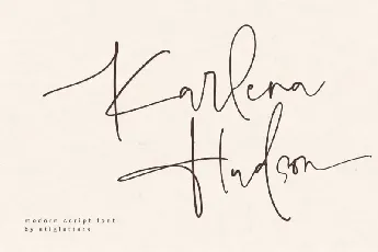 Karlena Hudson Signature font