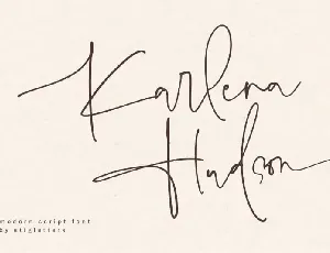 Karlena Hudson Signature font