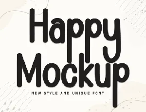 Happy Mockup Display font