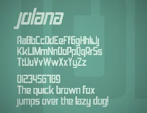 Jolana font