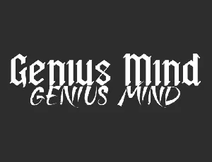 Genius Mind font