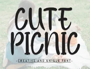 Cute Picnic Display font