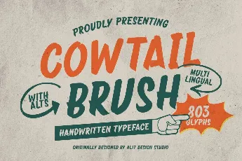 Cowtail Brush font