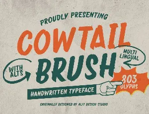 Cowtail Brush font